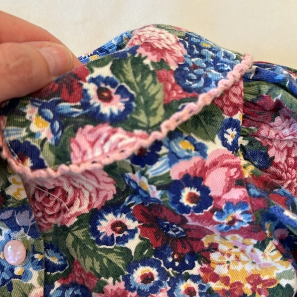 VINTAGE! MouseFeathers Girls’ Vibrant Floral Dress, sz 4 - Picture 4 of 8